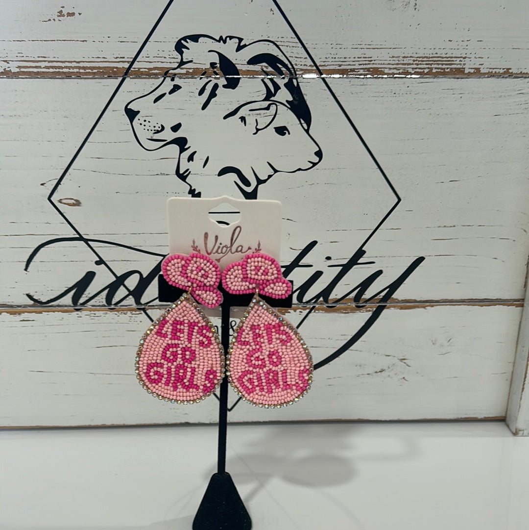Let’s go girls beaded earrings