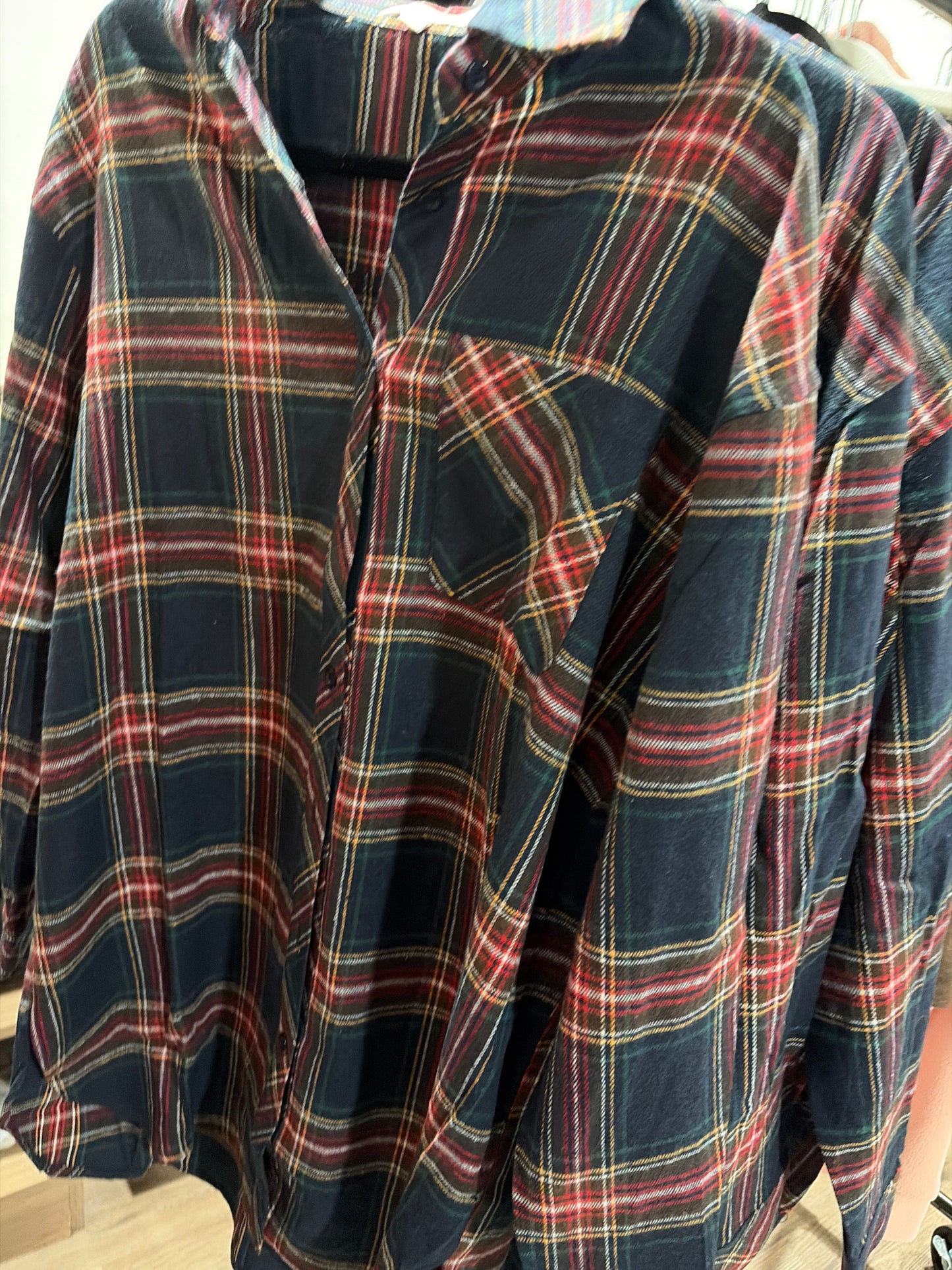 Flannel Tunic Top