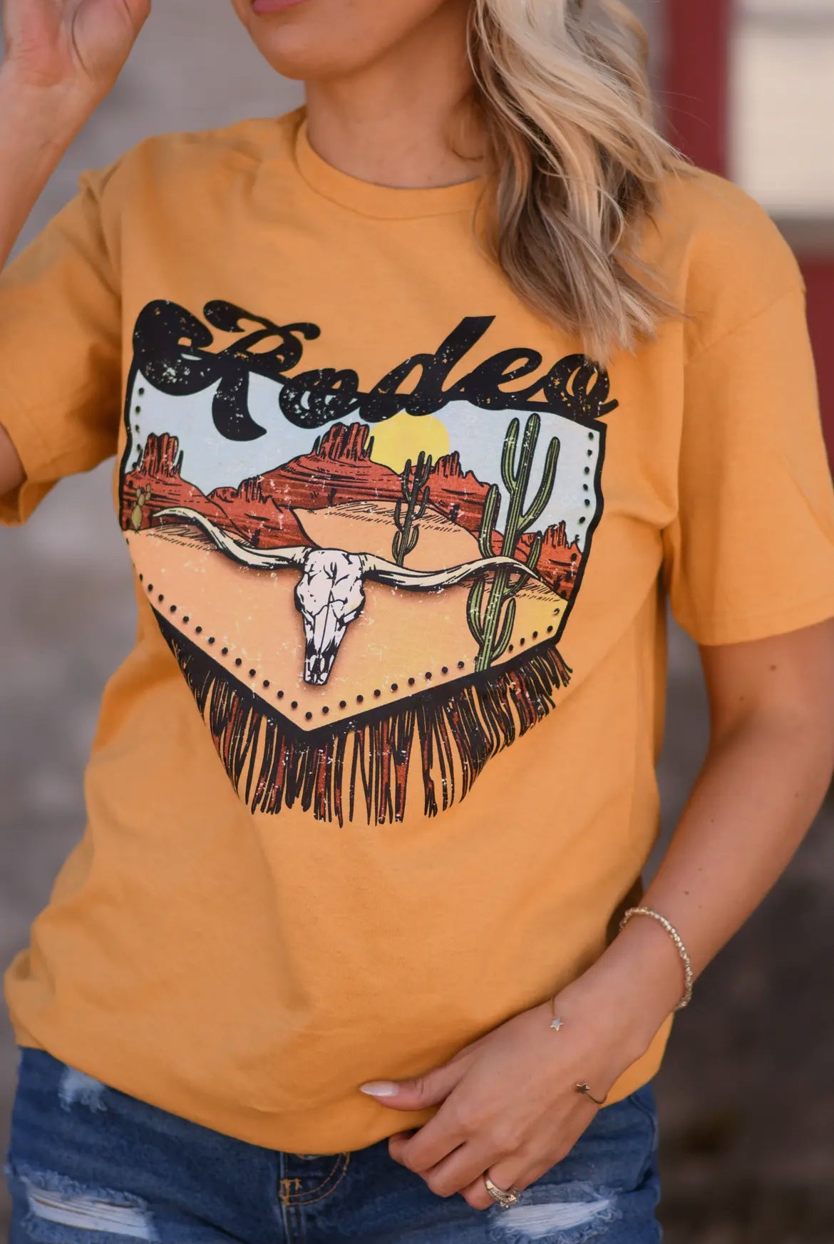 Rodeo tee-mustard