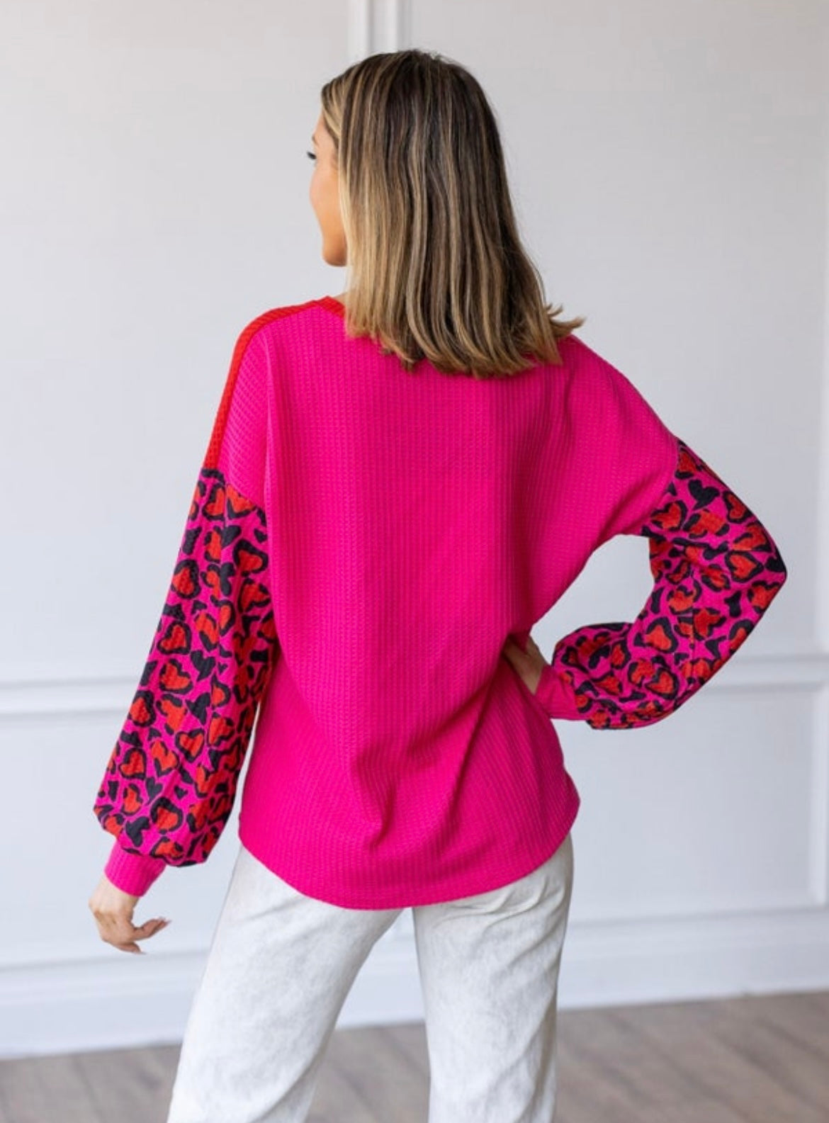 Wild Romance Color-Block Waffle Knit