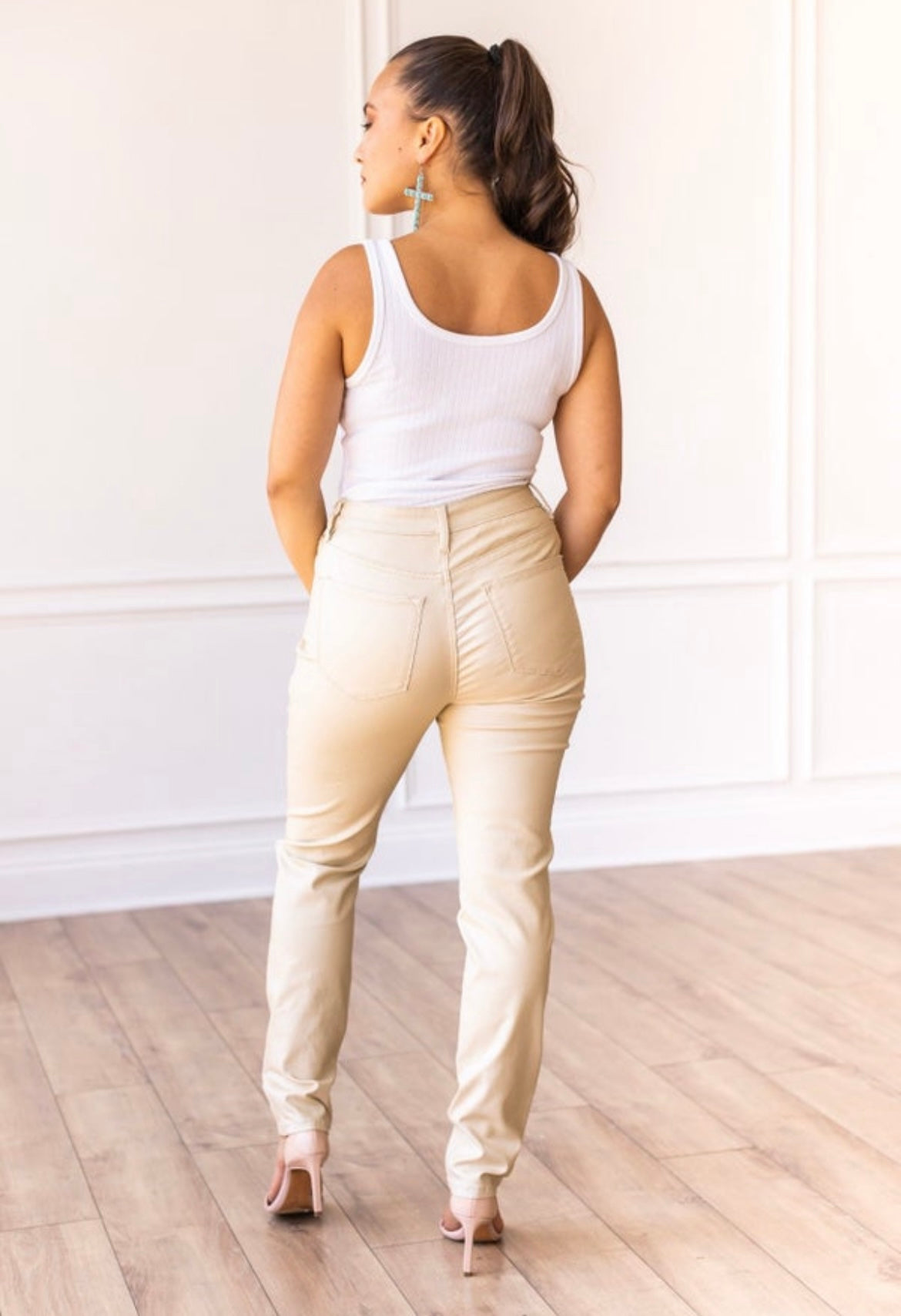 Metallic Gold Skinny Jeans