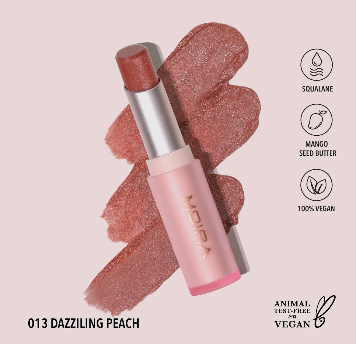 Moira Signature Lipstick-Dazzling Peach