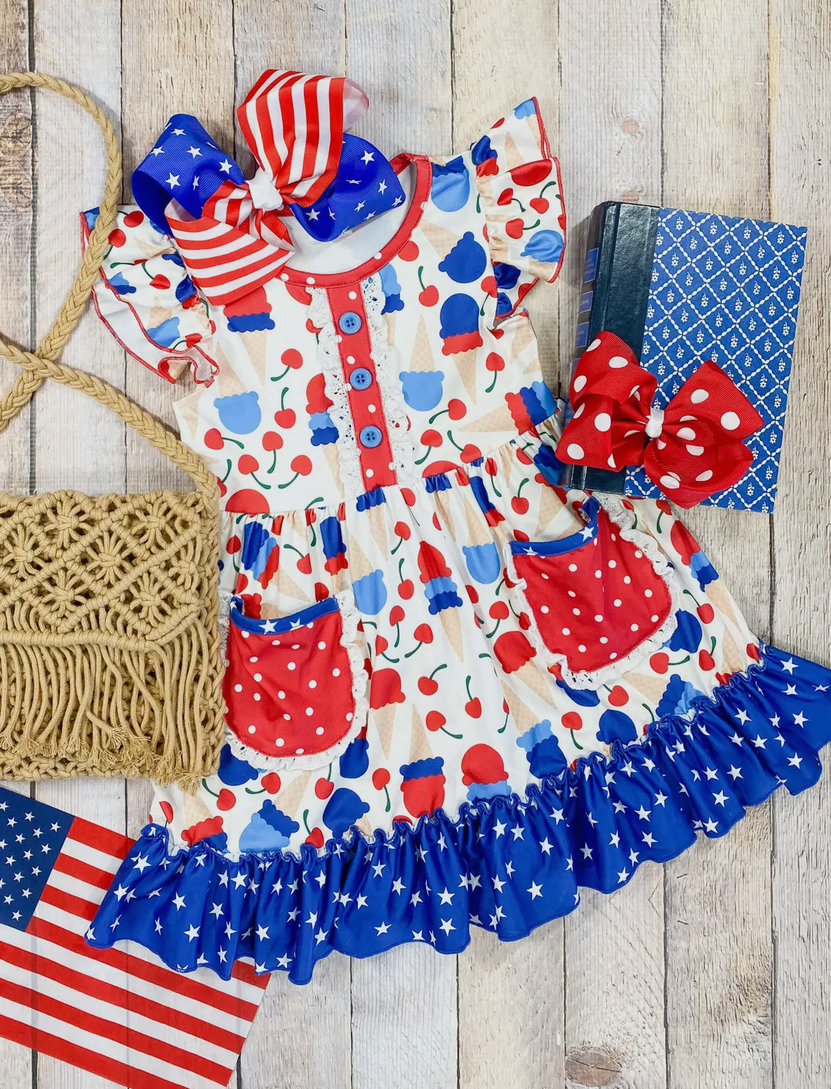 Ice cream polka dot dress