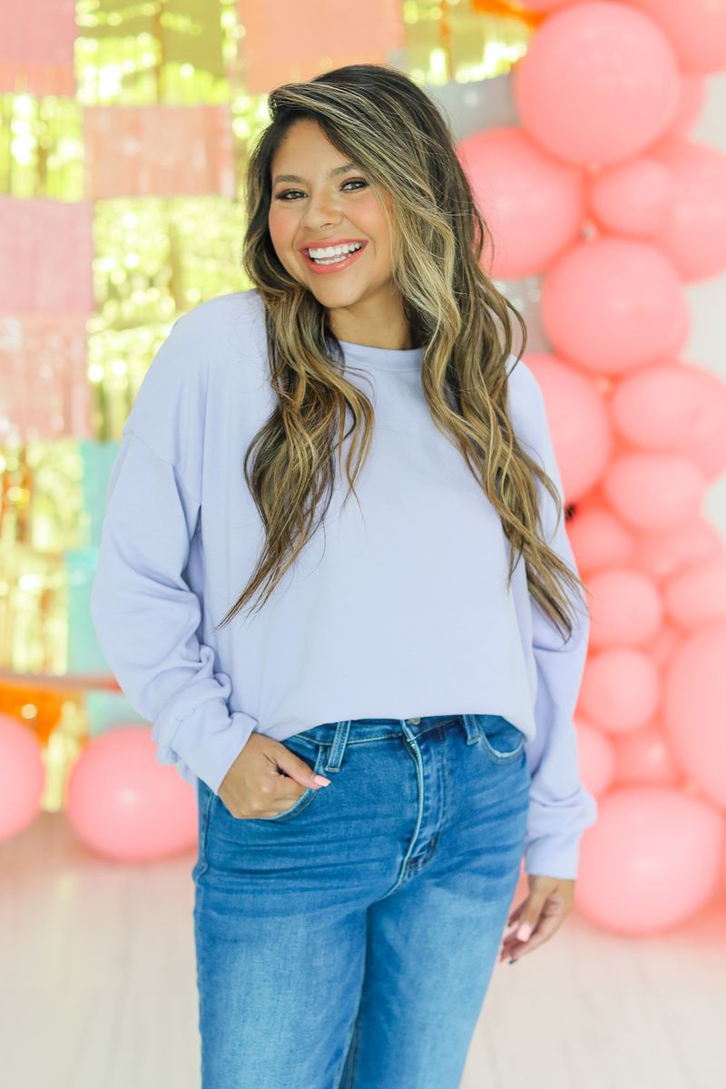 French Terry Lilac Sweatshirt