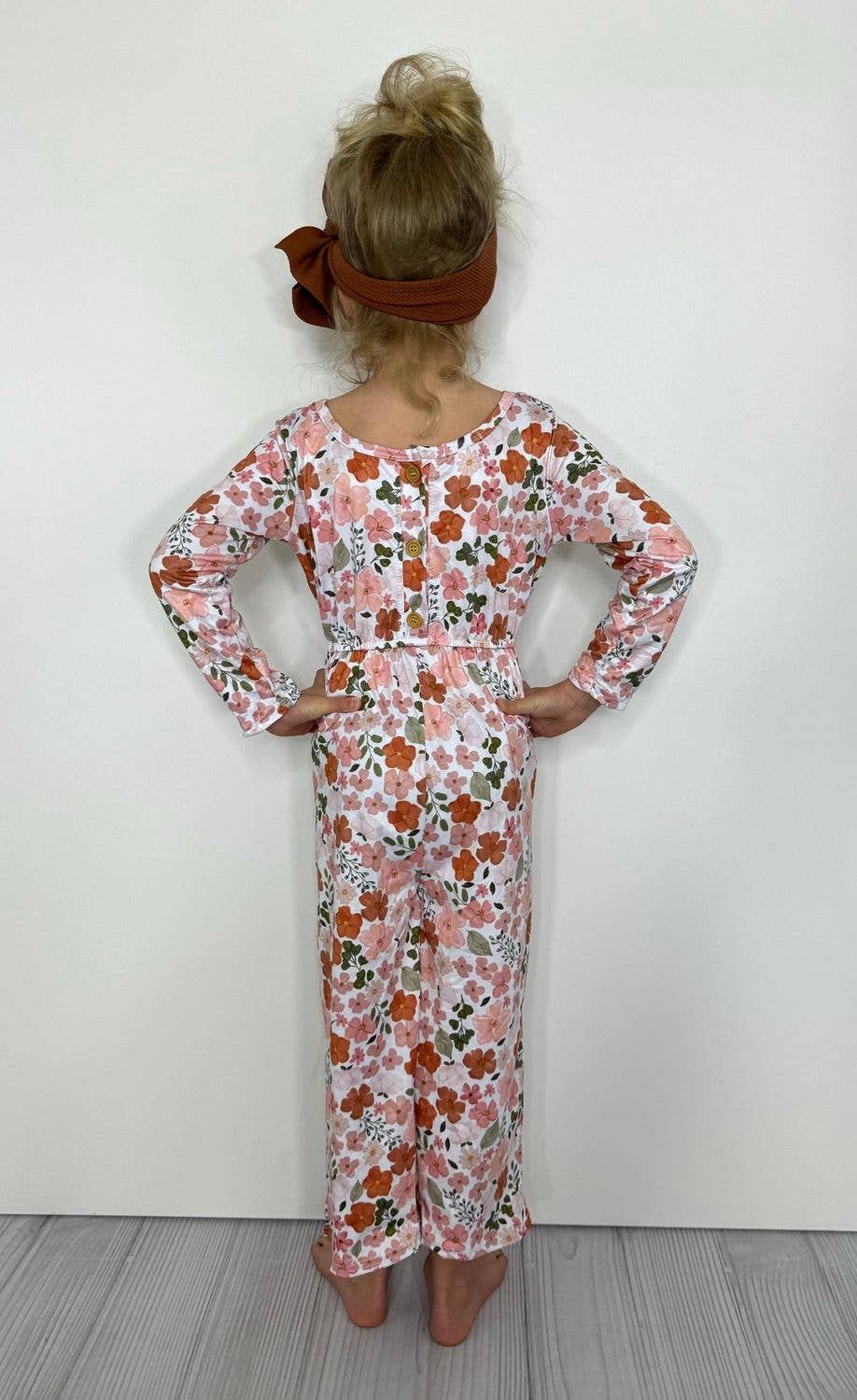 Amber Blooms Girls Romper