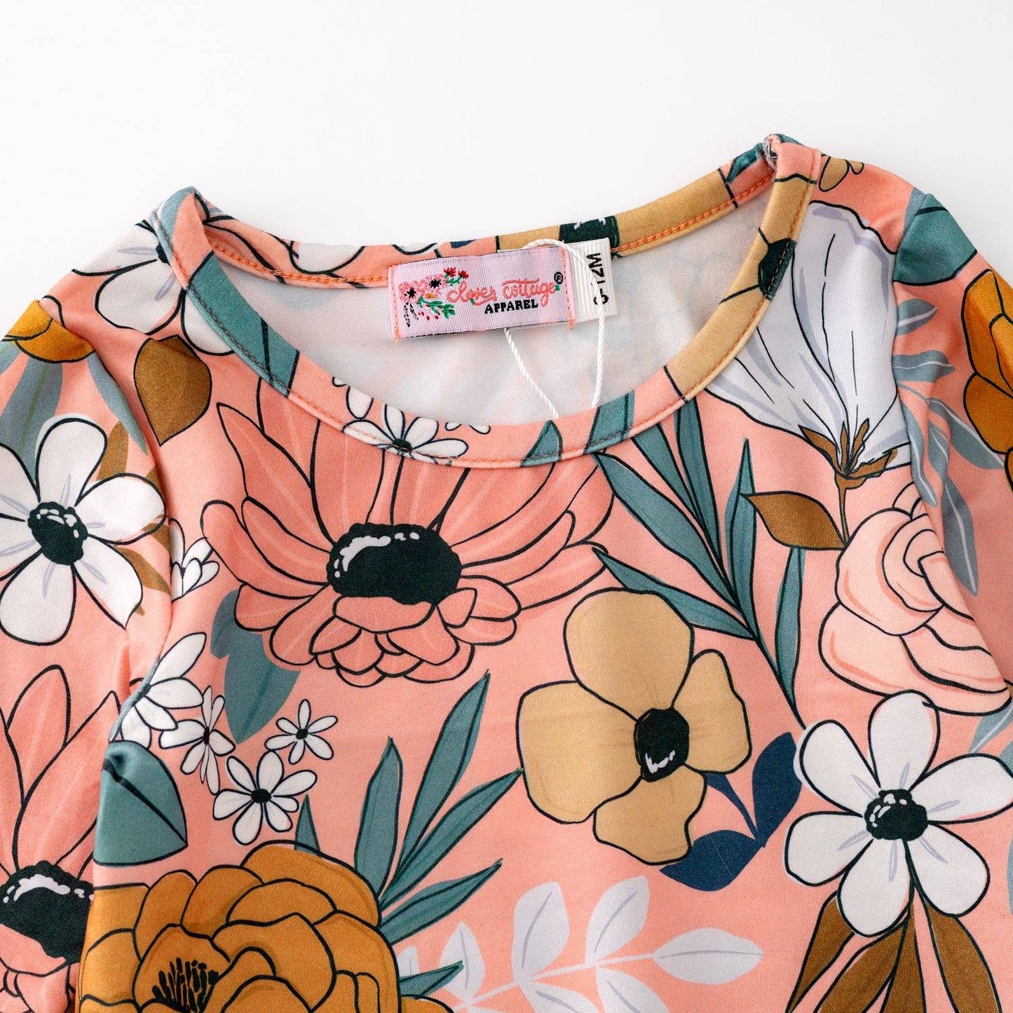 Peach Bouquet Baby Romper