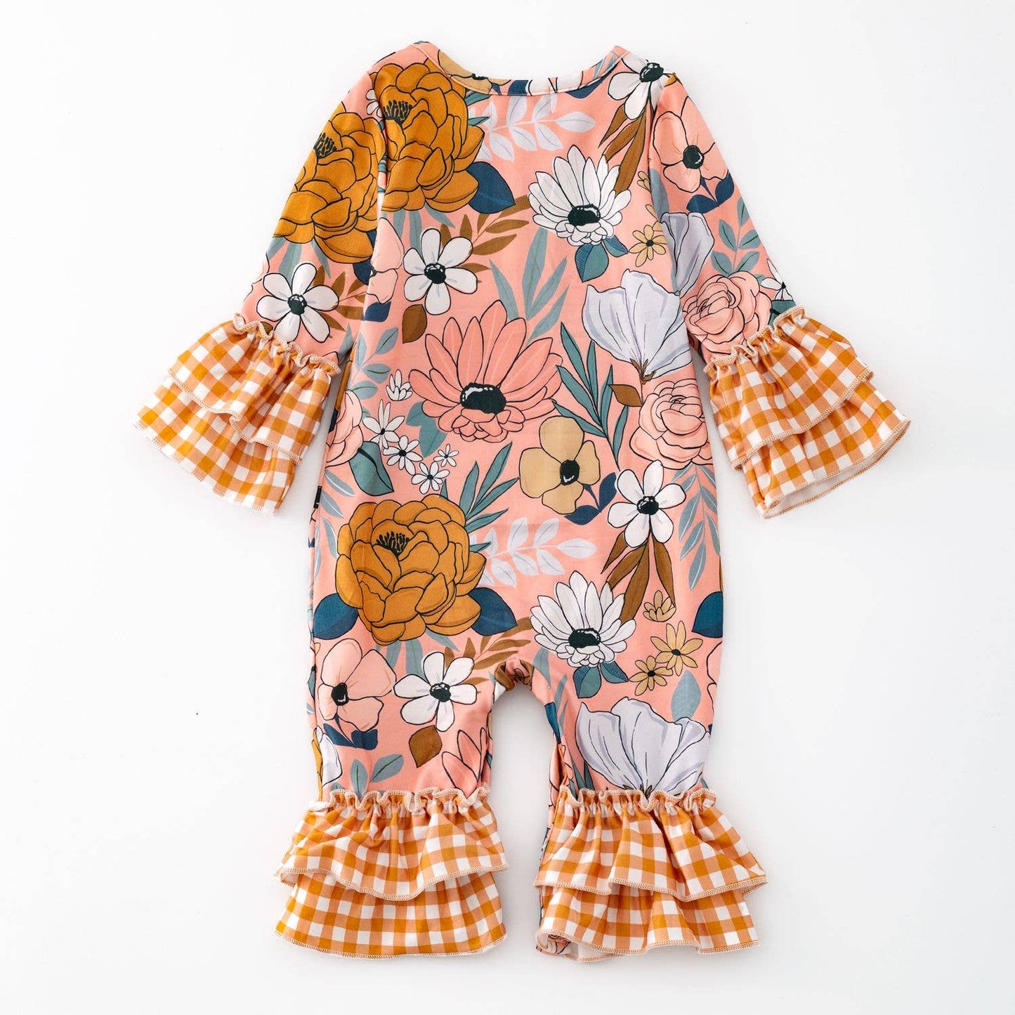 Peach Bouquet Baby Romper