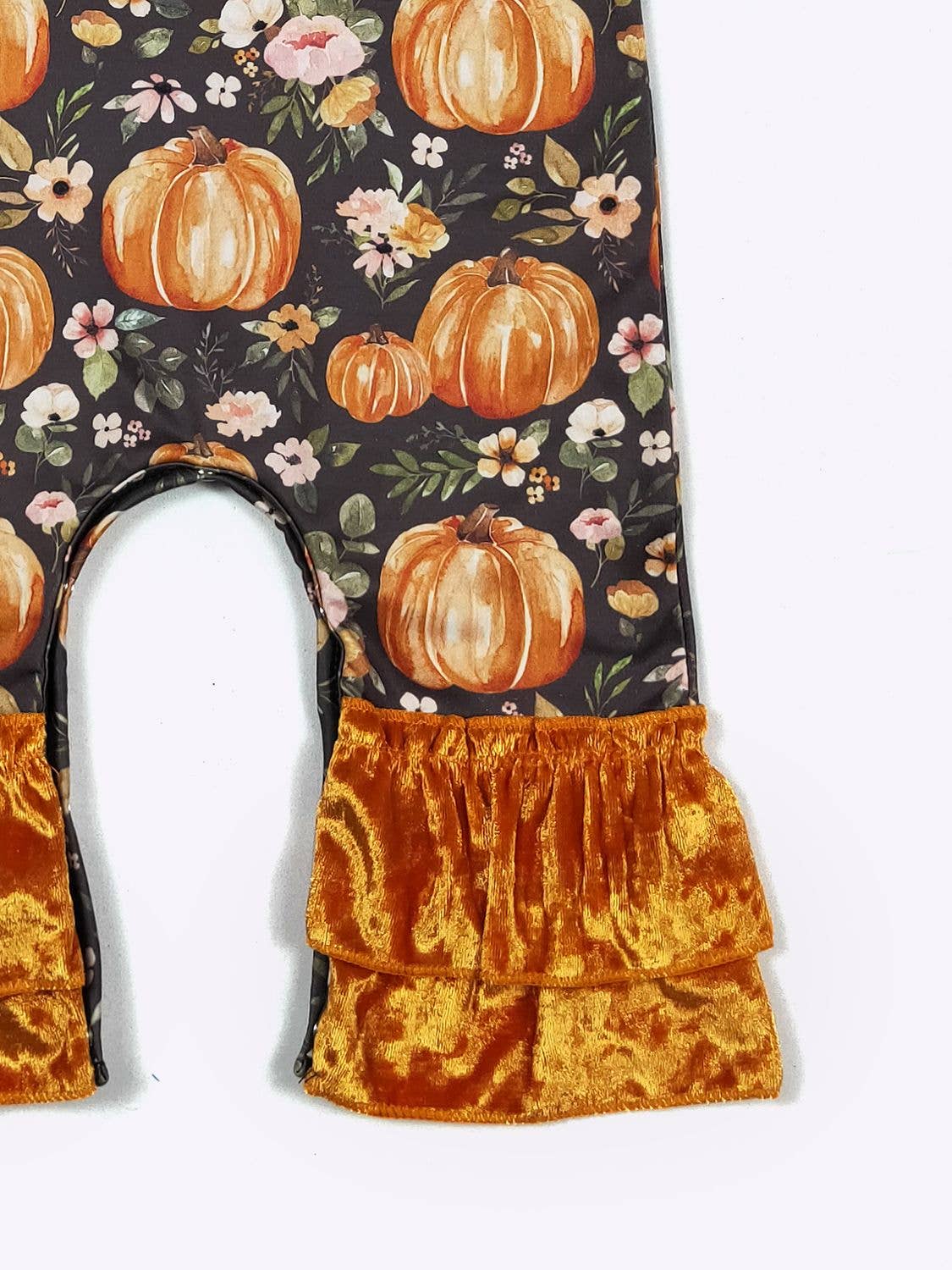 Midnight Pumpkin Baby Romper