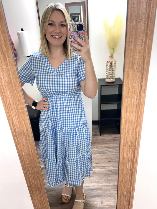 Gingham Check Print
Summer Maxi Dress