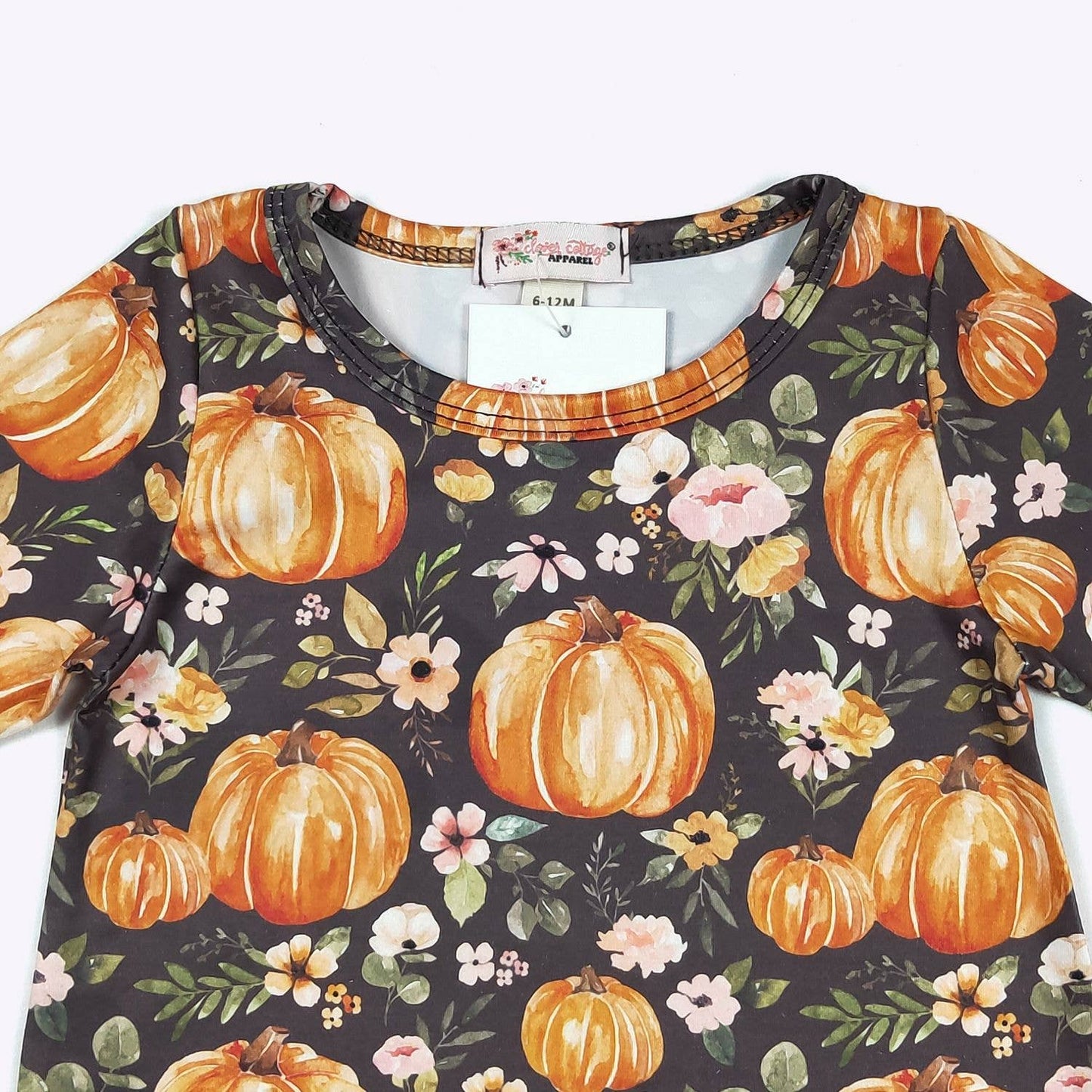 Midnight Pumpkin Baby Romper