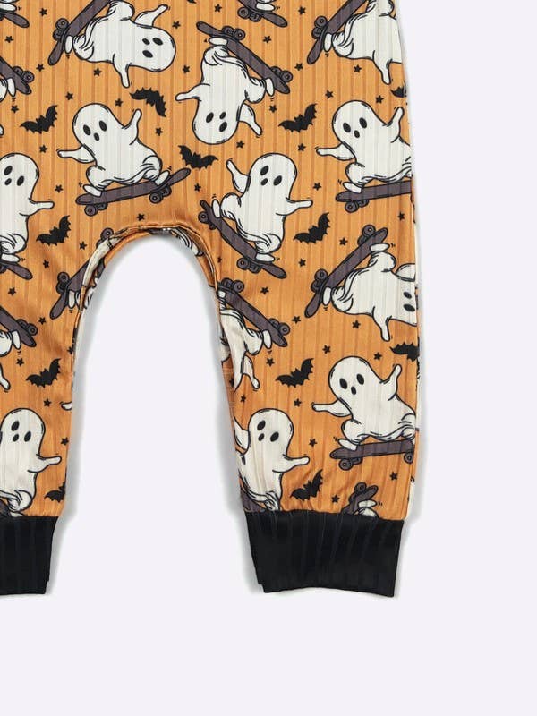 Skateboard Ghost Boy Romper