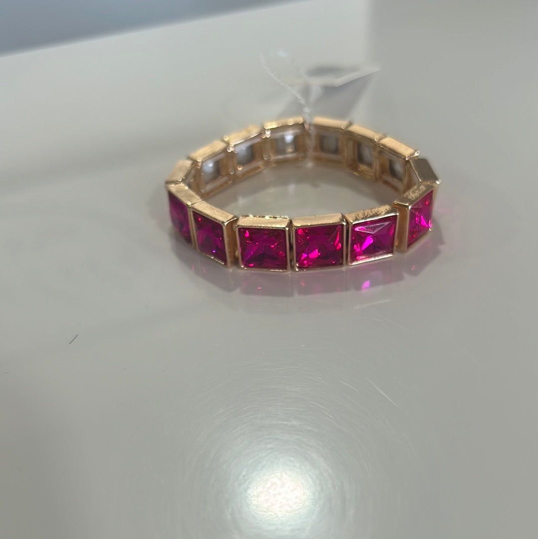 Hot pink jeweled bracelet