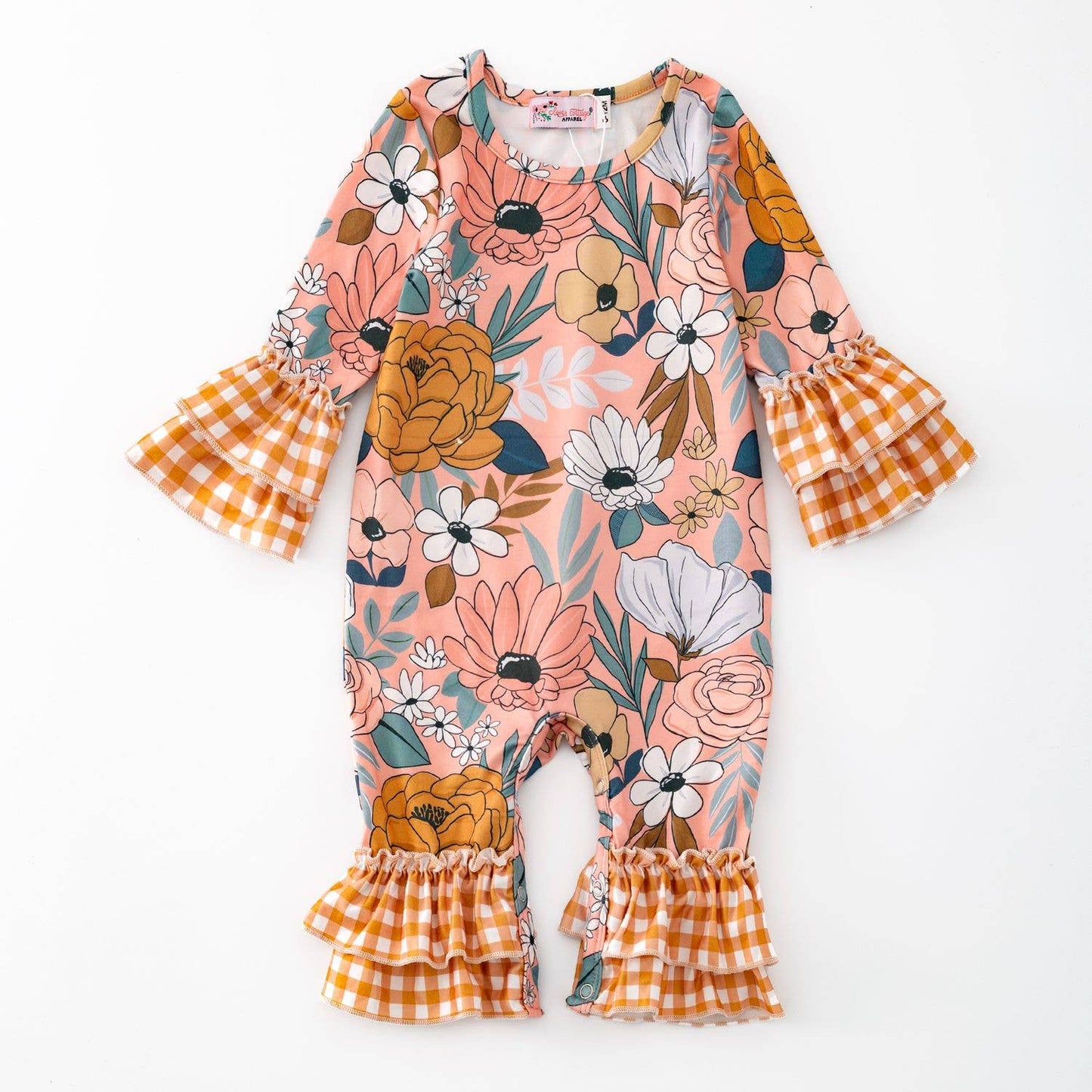 Peach Bouquet Baby Romper