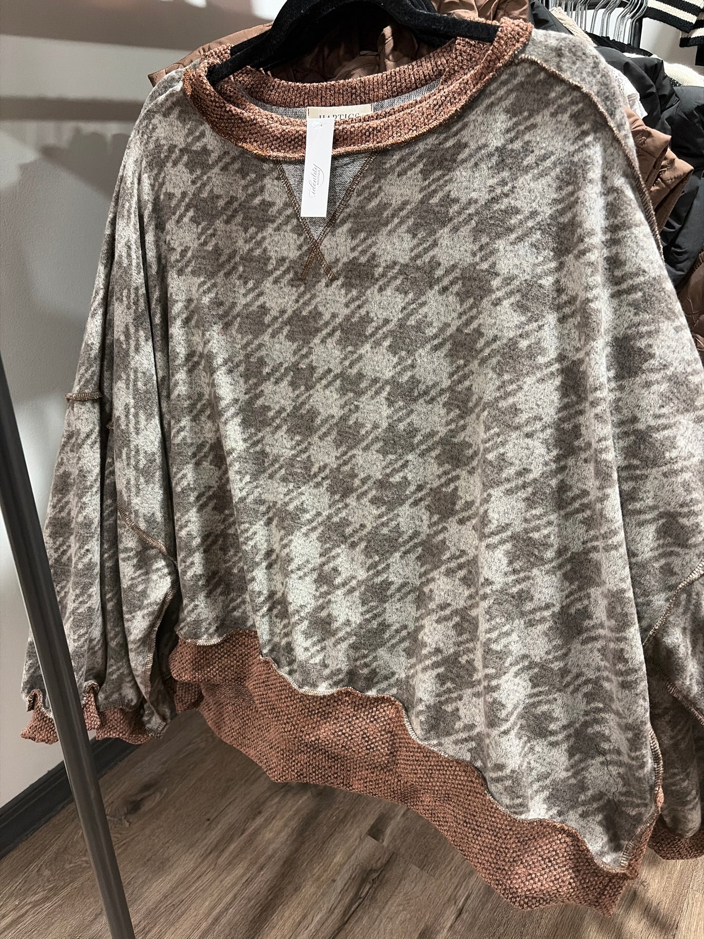 Plus tweedy sweater