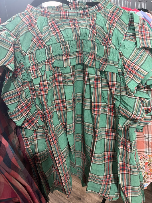 Green Flutter Top