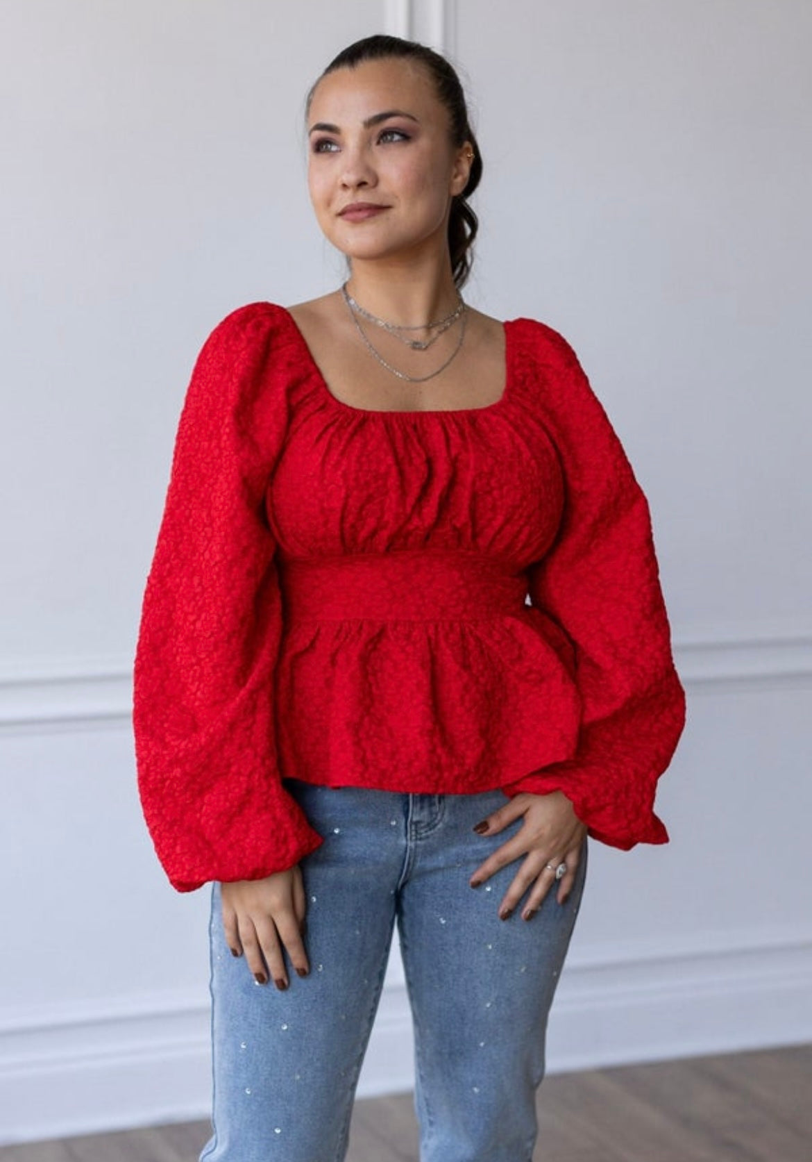 Red Lace Crop