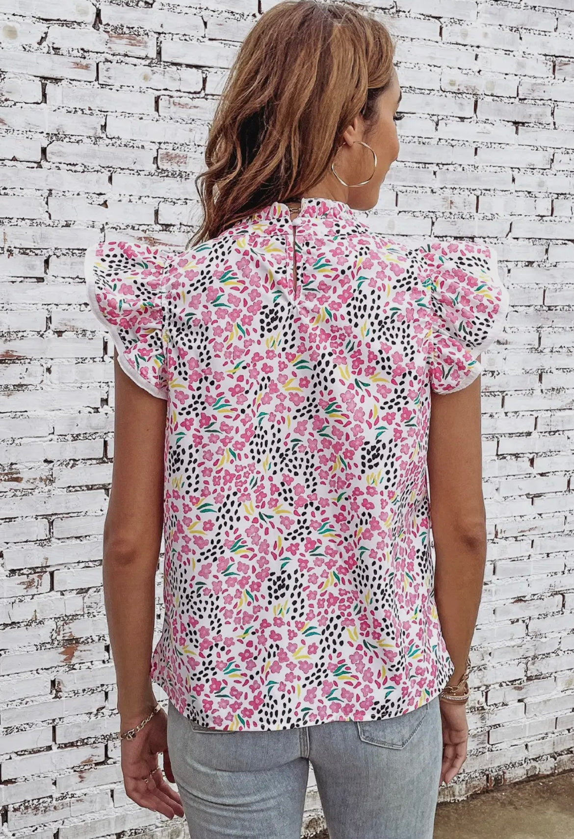 Ruffle Floral Top