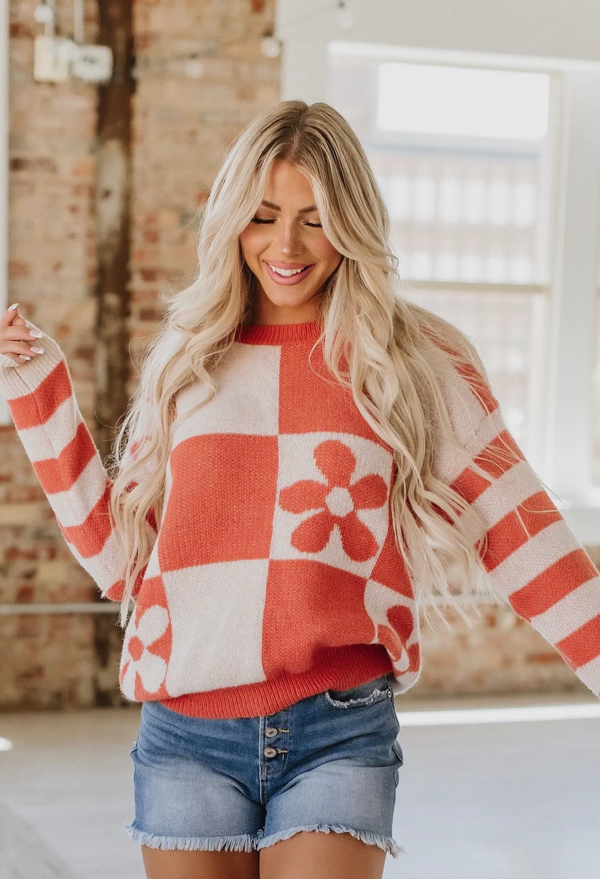 Kelsey Checkered Sweater