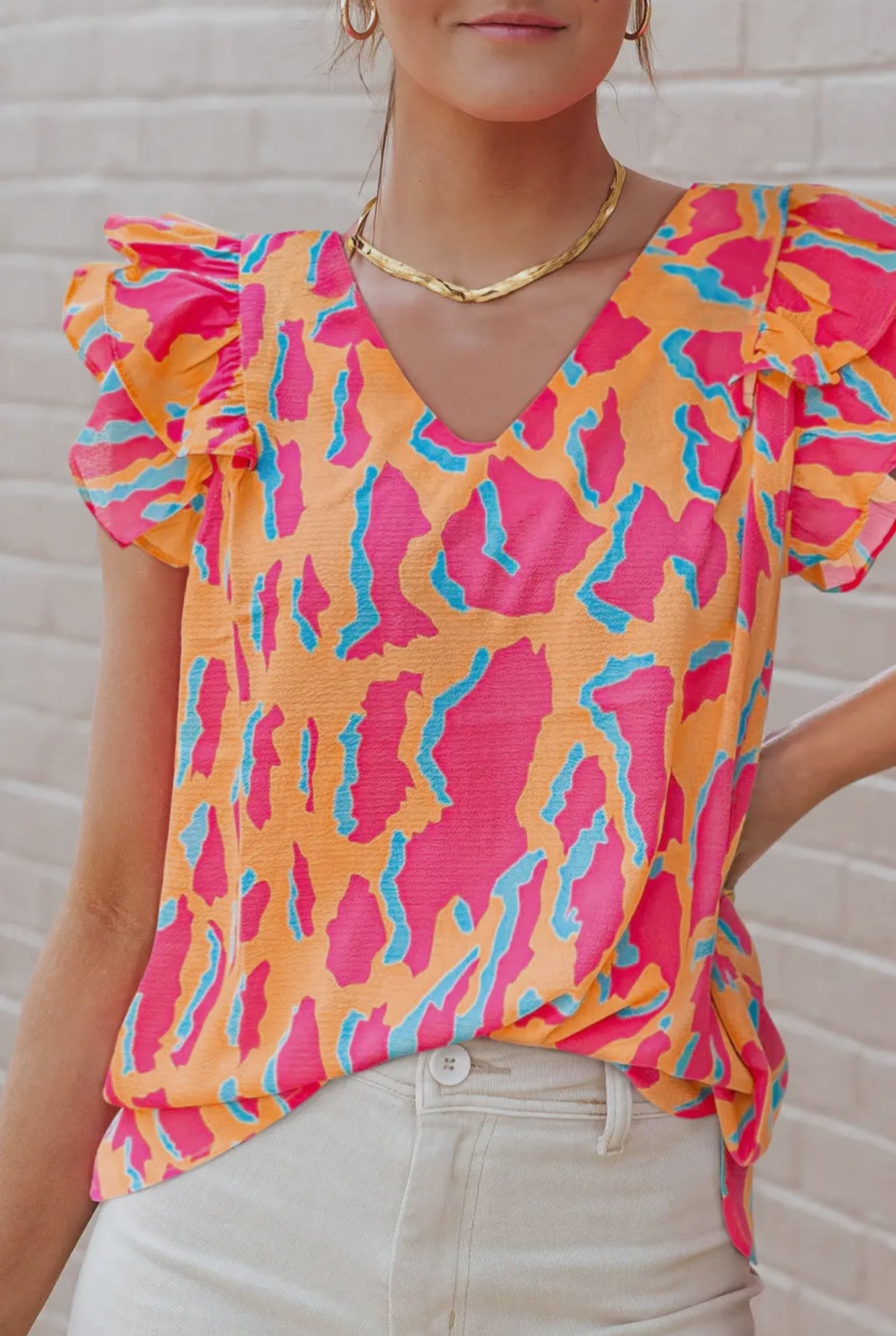 Abstract v neck