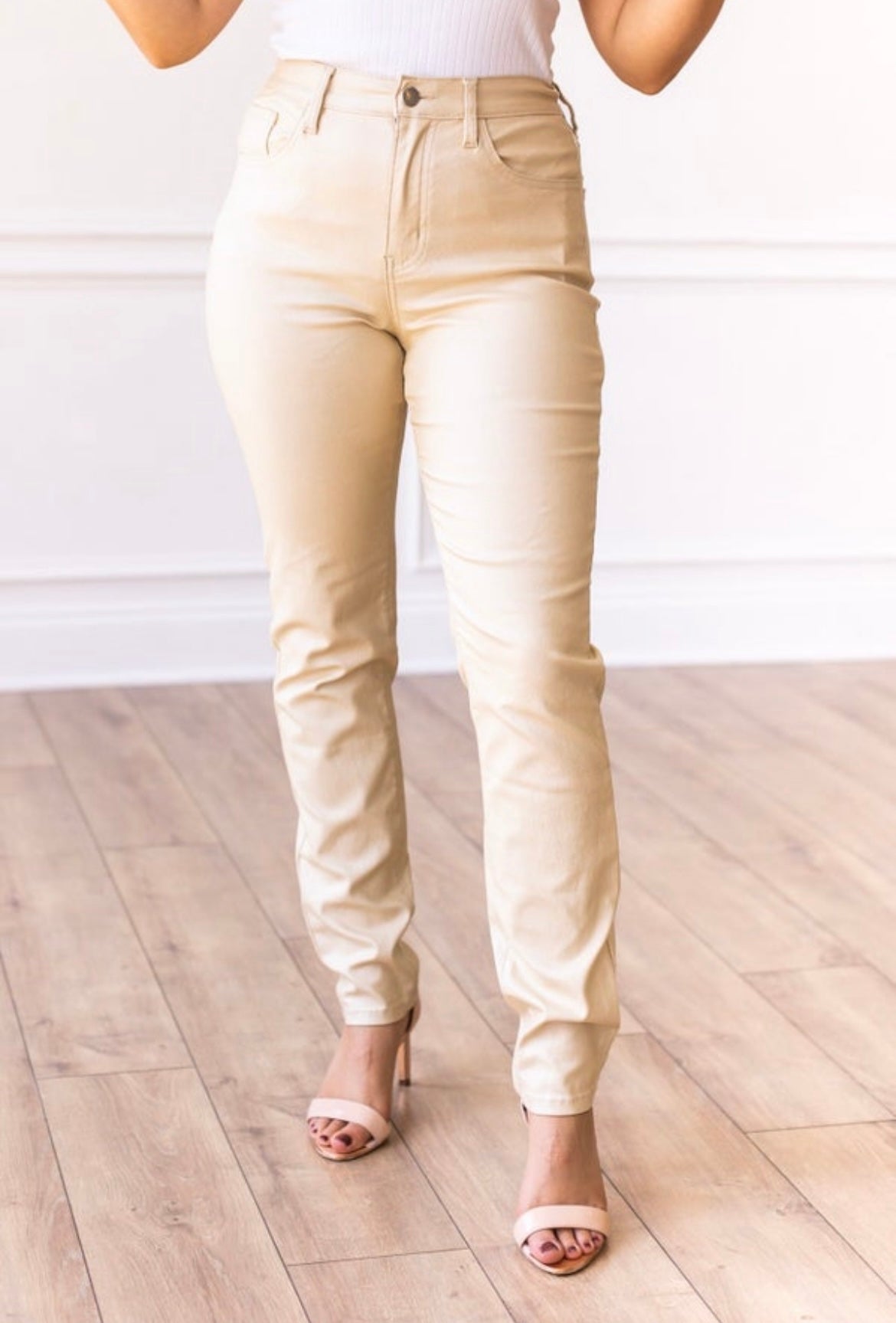 Metallic Gold Skinny Jeans