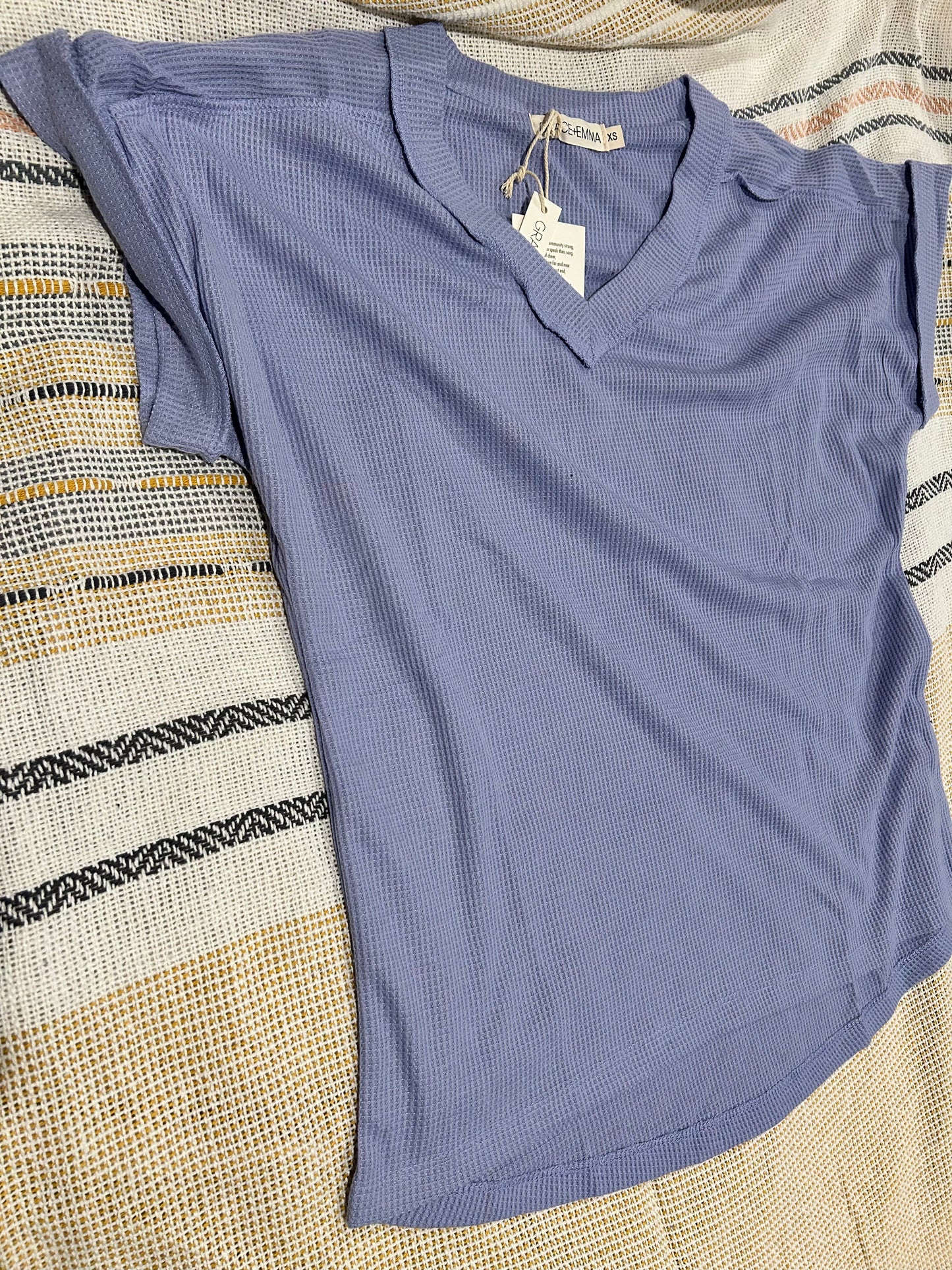 Lucy Lilac Waffle Knit Top