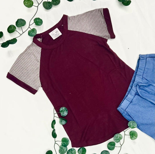 Girls Maroon Tee
