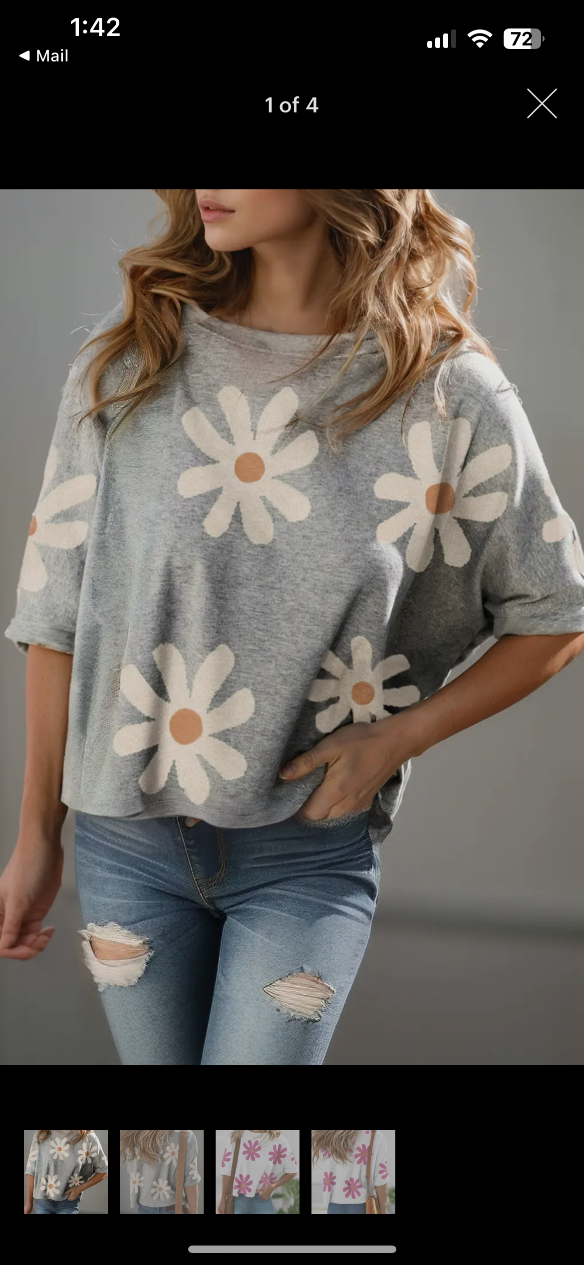 Cropped daisy shirt