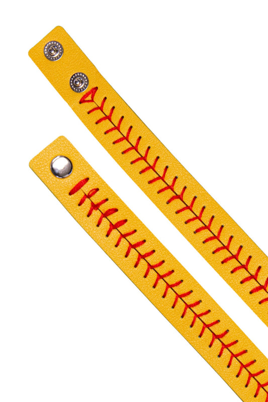 Softball stitching bracelet