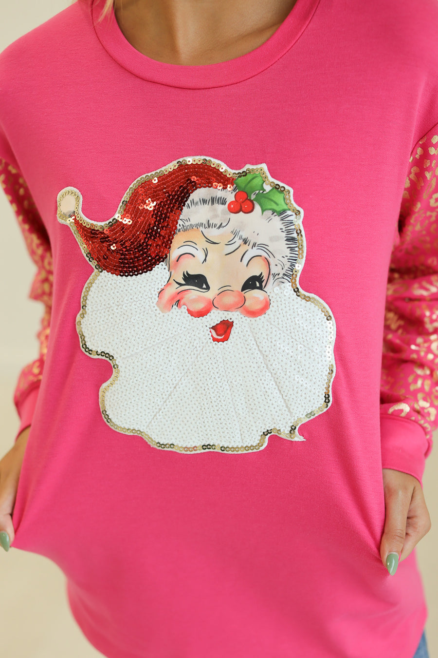 Sequin Santa Sweatshirt