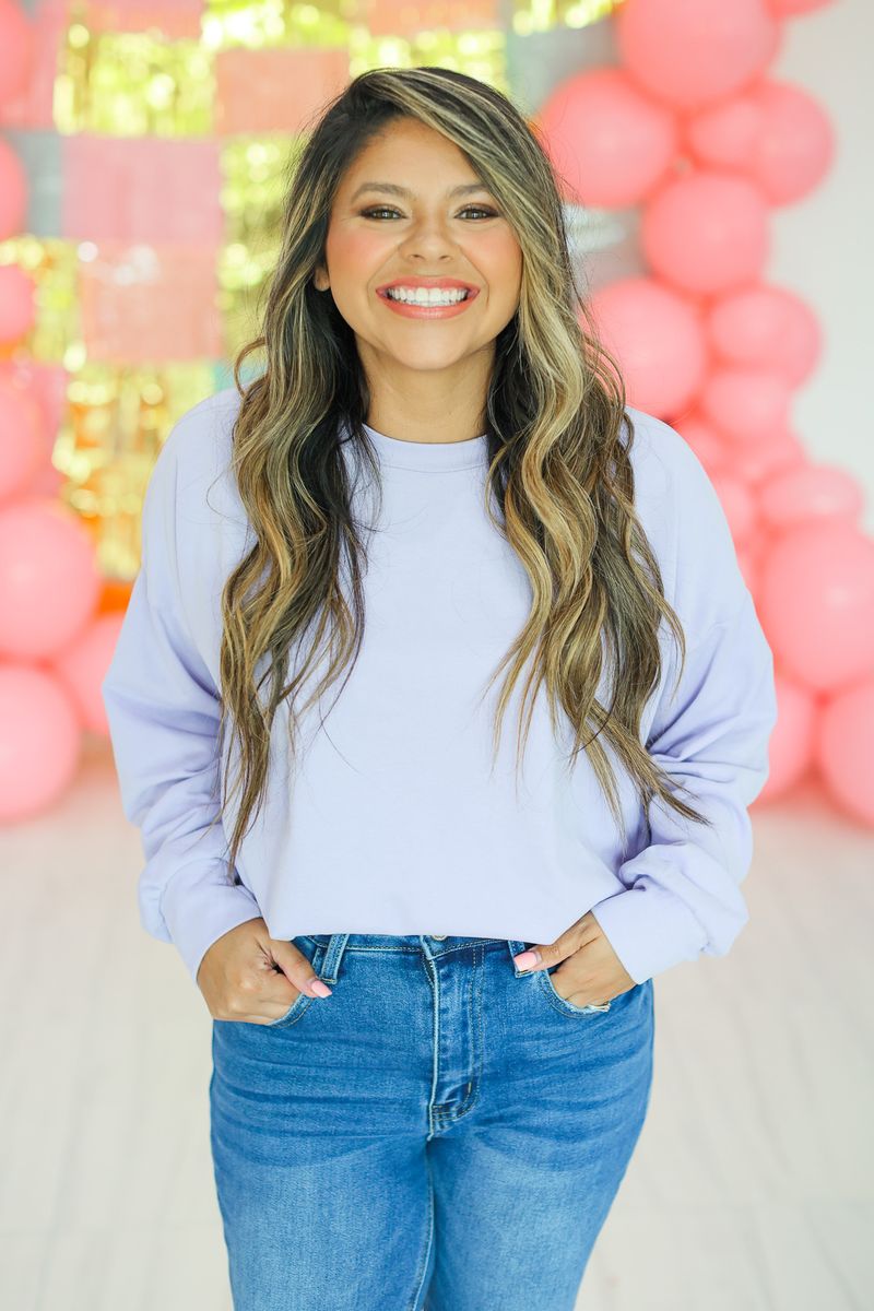 French Terry Lilac Sweatshirt