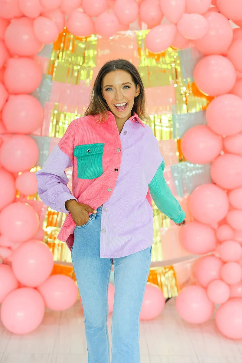COLOR BLOCK SHACKET