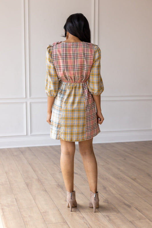 DIVERSE PLAID SERENADE DRESS