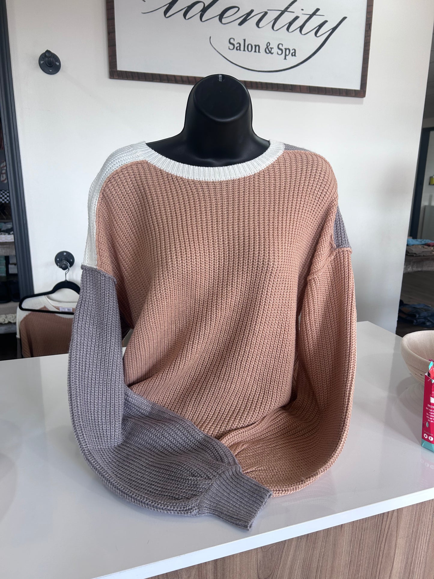 Color Block Chunky Sweater