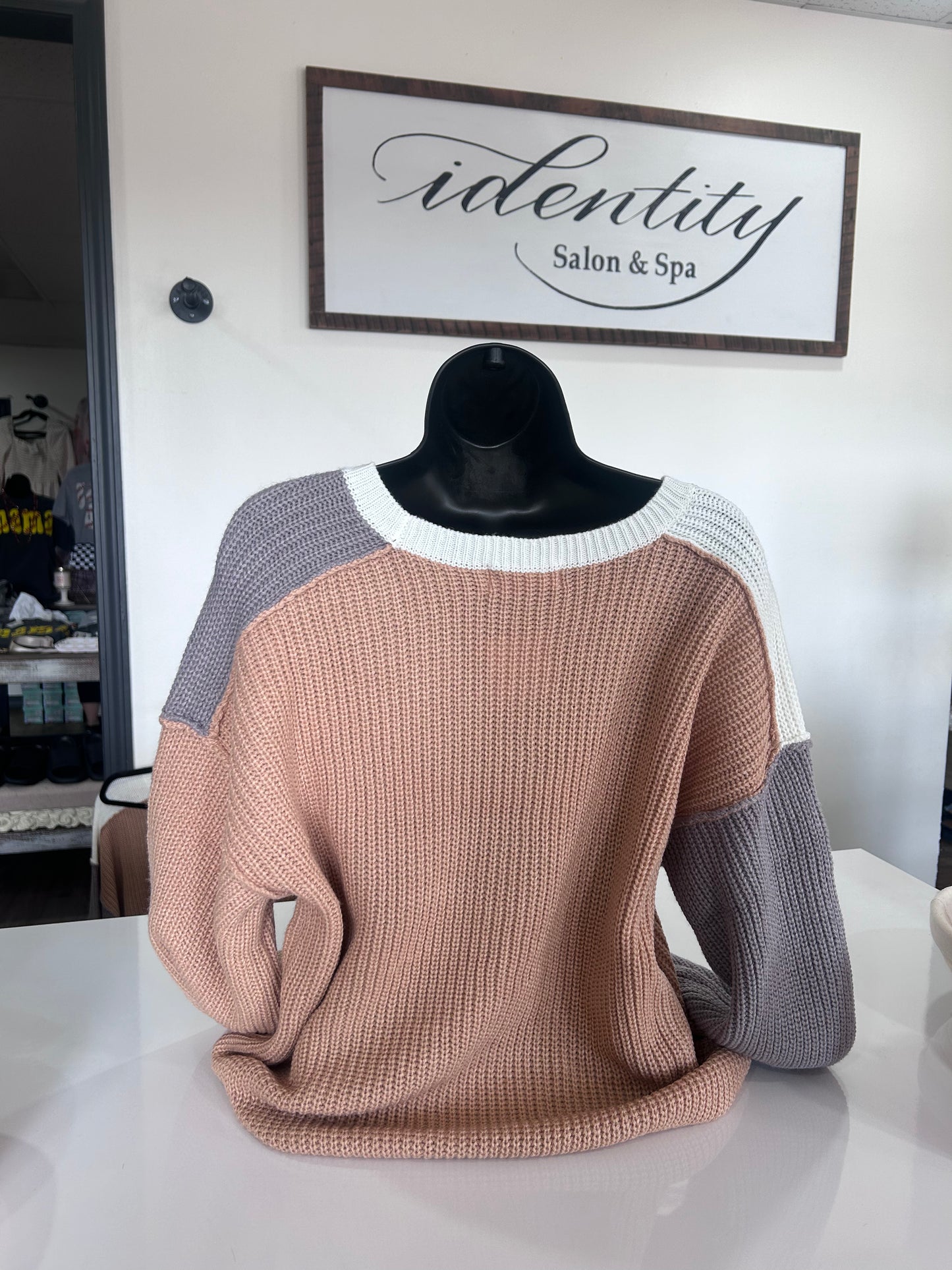 Color Block Chunky Sweater